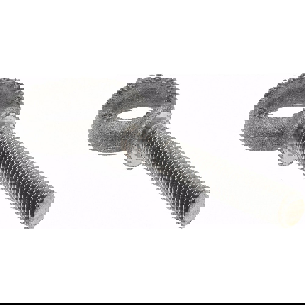 Fixed Lifting Eye Bolt: With Shoulder, 2,600 lb Capacity, 1/2-13 Thread, Grade C-1035 Forged Steel